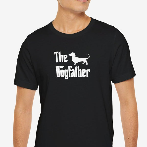 Dachshund Dad T- Shirt for Men - The Dogfather Shirt - Wiener Dog Shirt for Men